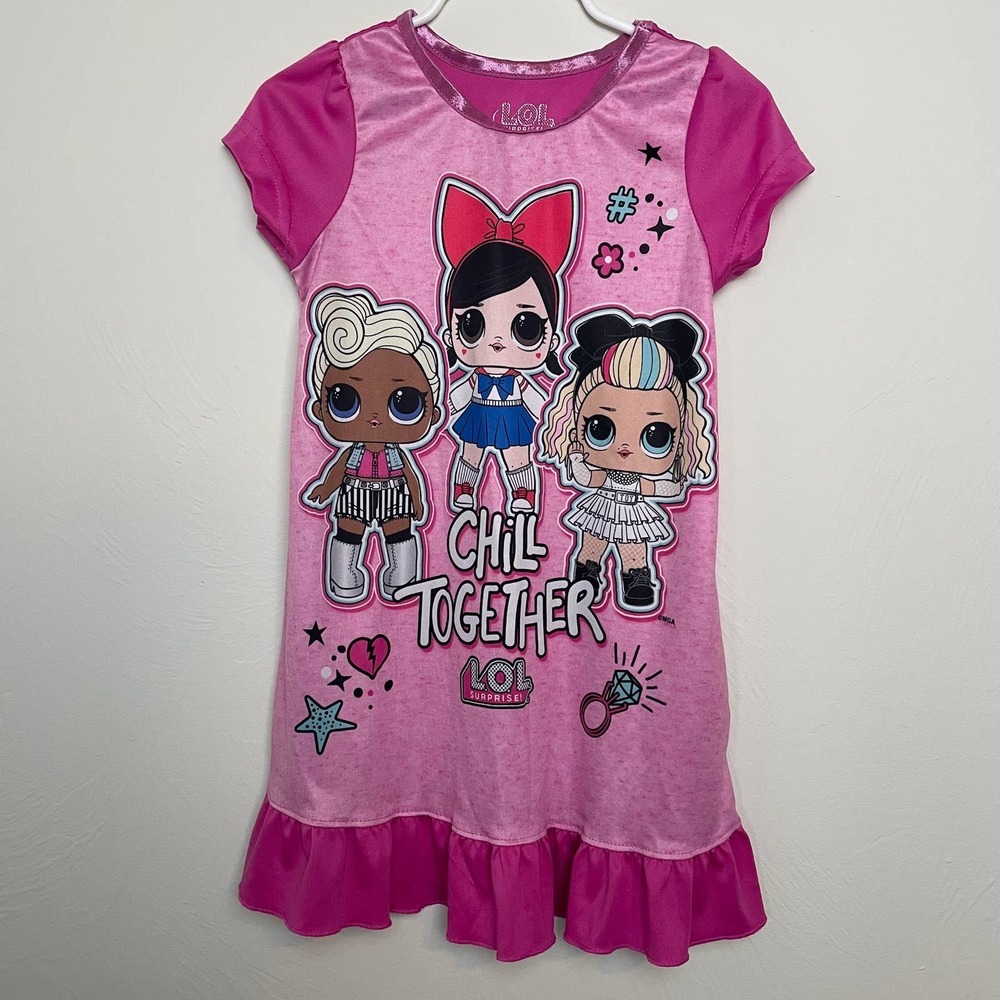 LOL Doll Pink Nightgown Size 4
